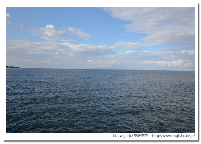 本別漁港、漁港から見る海の景色（北海道鹿部町）